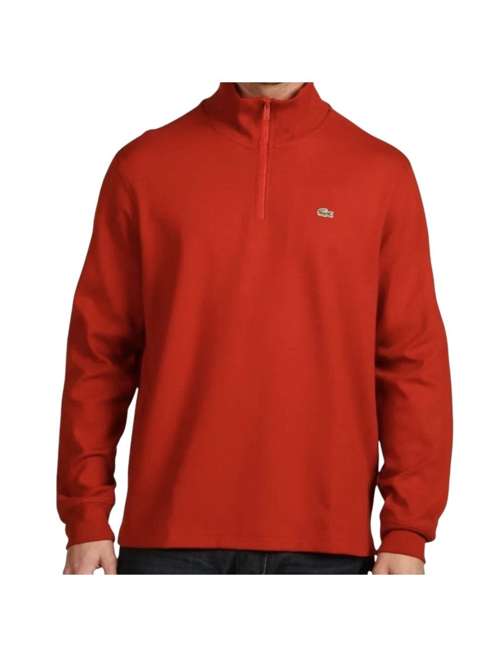 Lacoste Men's Rib Interlock 1/2 Zip Sweatshirt ♥️